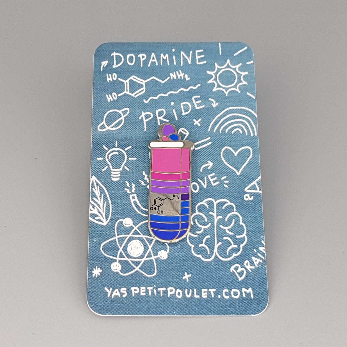 Dopamine bisexuelle | Insigne en émail
