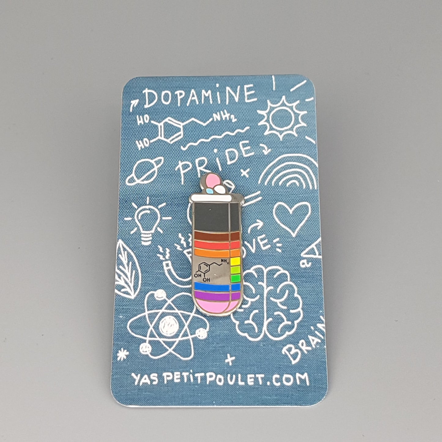 Rainbow Pride Dopamine | Enamel Badge