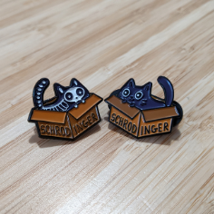 Science Cat in a Box | Enamel Badge