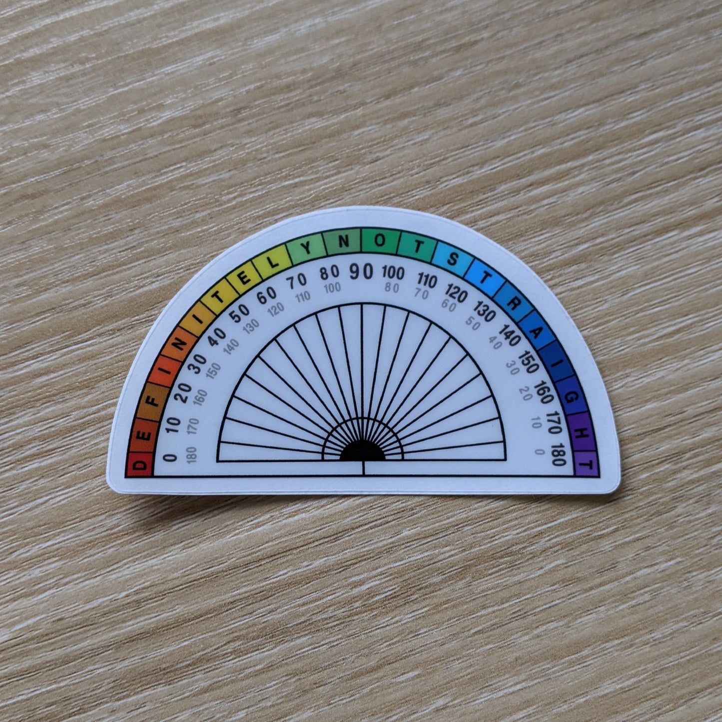 Definitely not Straight Protractor | Sticker
