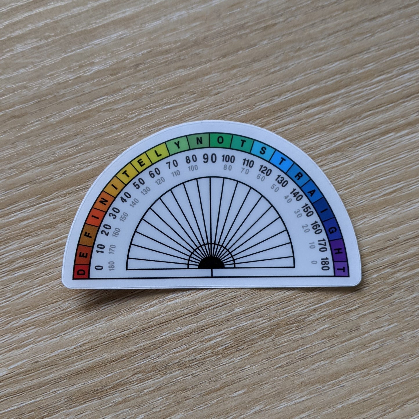 Definitely not Straight Protractor | Sticker