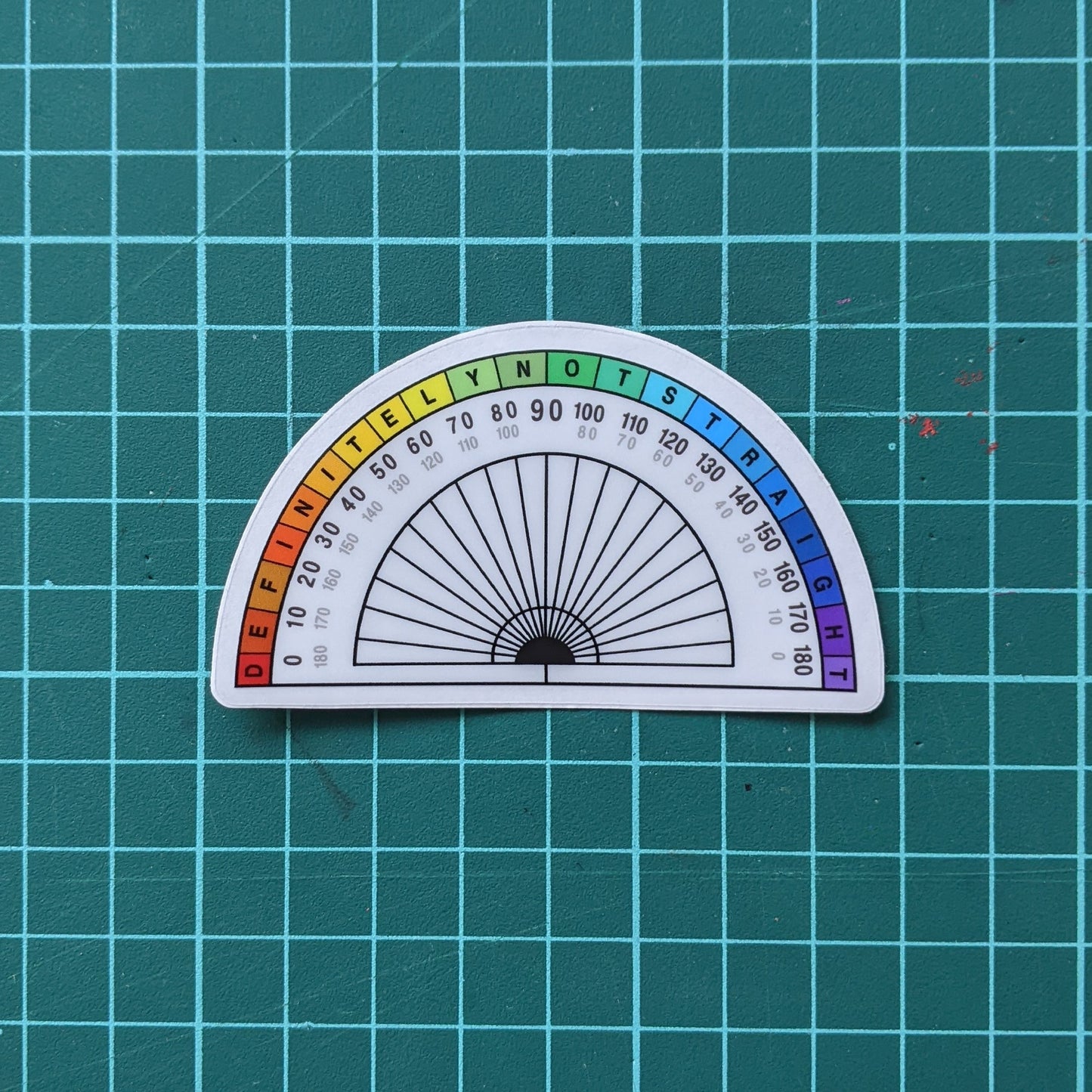 Definitely not Straight Protractor | Sticker