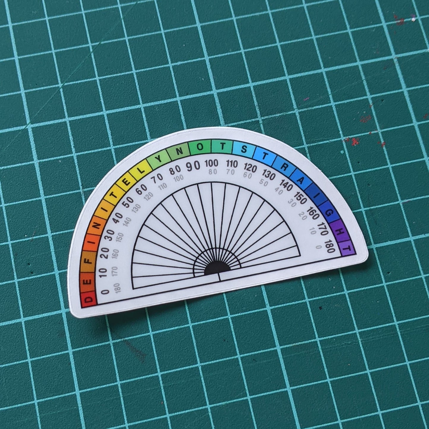 Definitely not Straight Protractor | Sticker