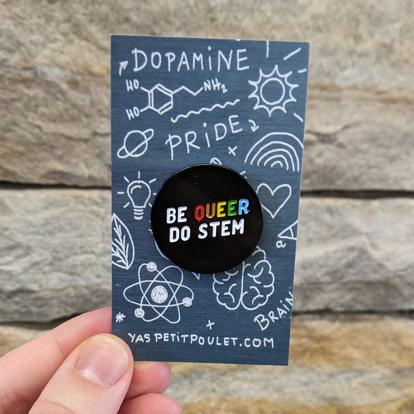 Be Queer Do STEM | Enamel Badge