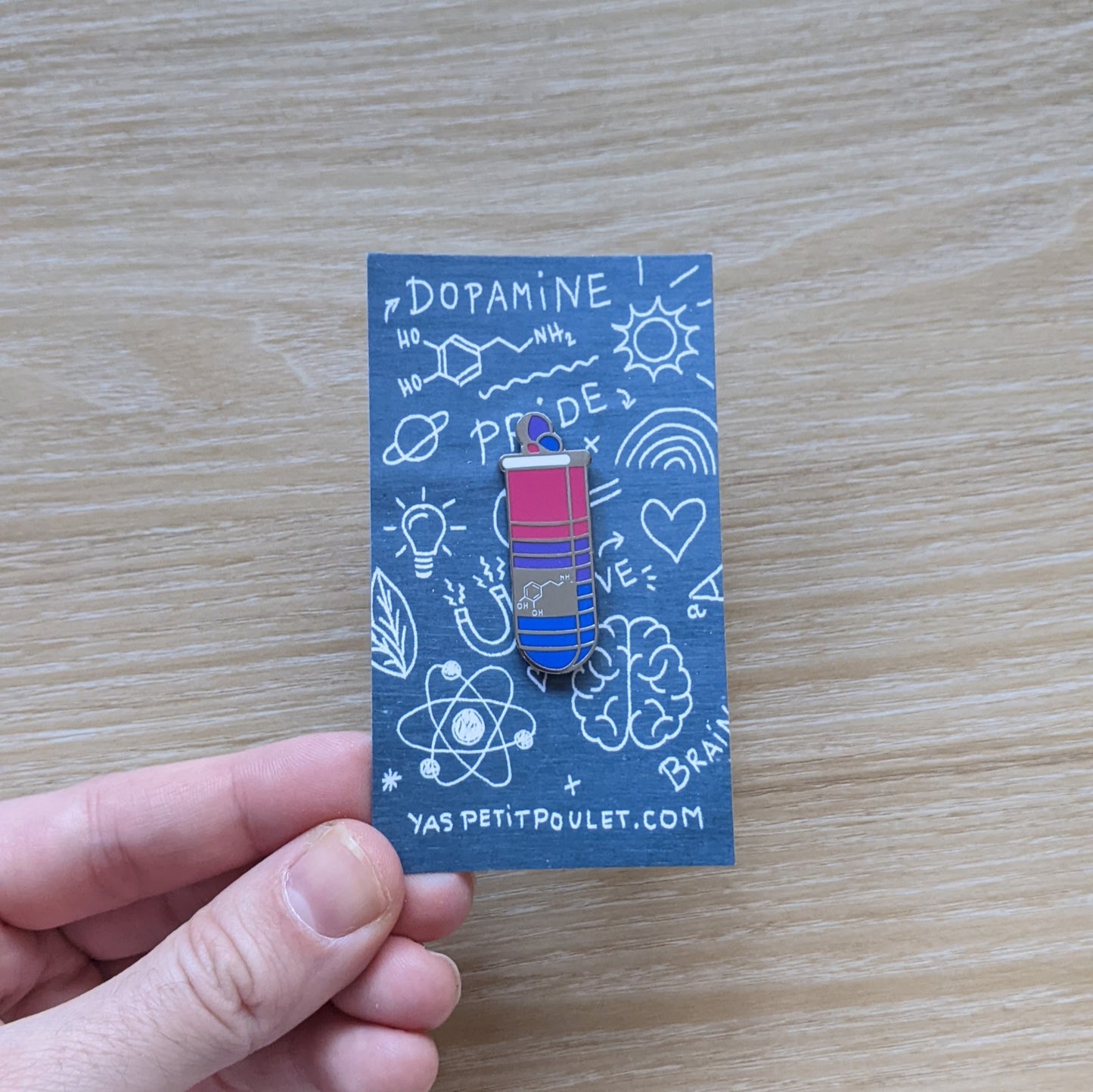 Dopamine bisexuelle | Insigne en émail