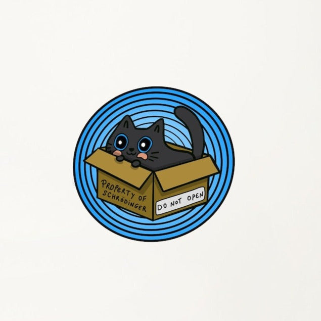 Schrödinger's Cat in a box | Sticker