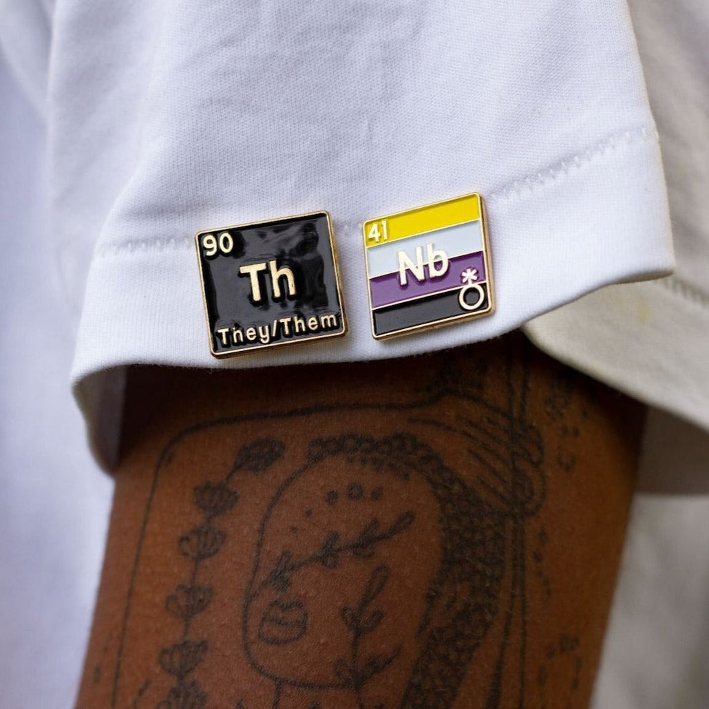 Pronouns Pins - Queer Chemistry | Enamel Badge
