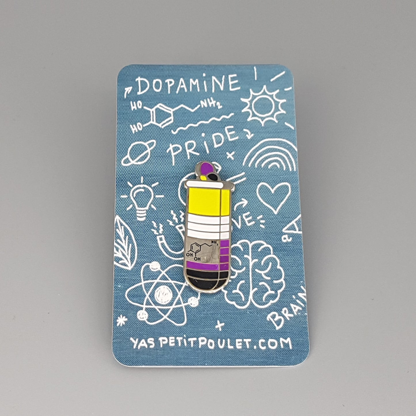 Non-binary Dopamine | Enamel Badge