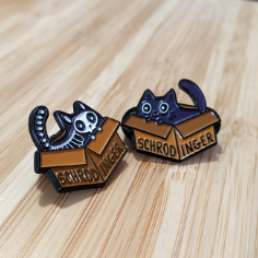 Science Cat in a Box | Enamel Badge