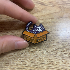 Science Cat in a Box | Enamel Badge