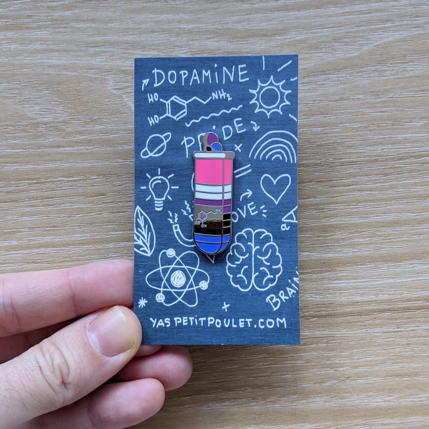 Genderfluid Dopamine | Enamel Badge