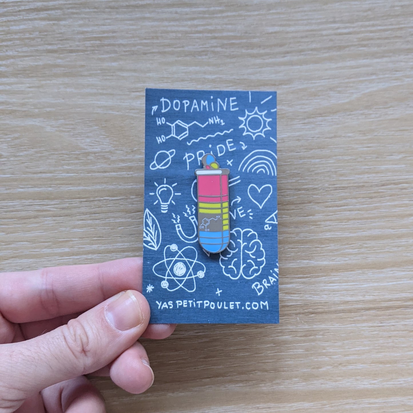 Dopamine Pride Flasks | Enamel Badge