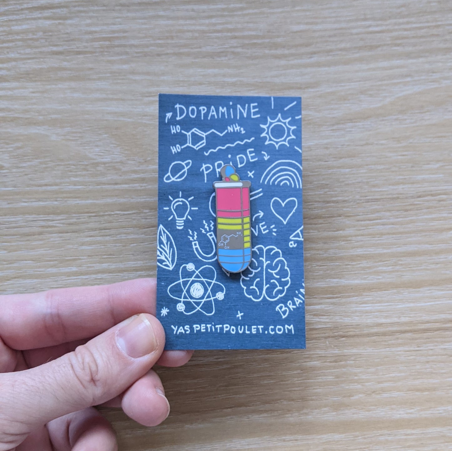 Pansexual Dopamine | Enamel Badge