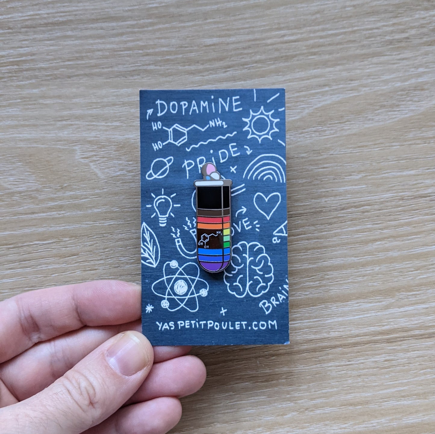 Rainbow Pride Dopamine | Enamel Badge