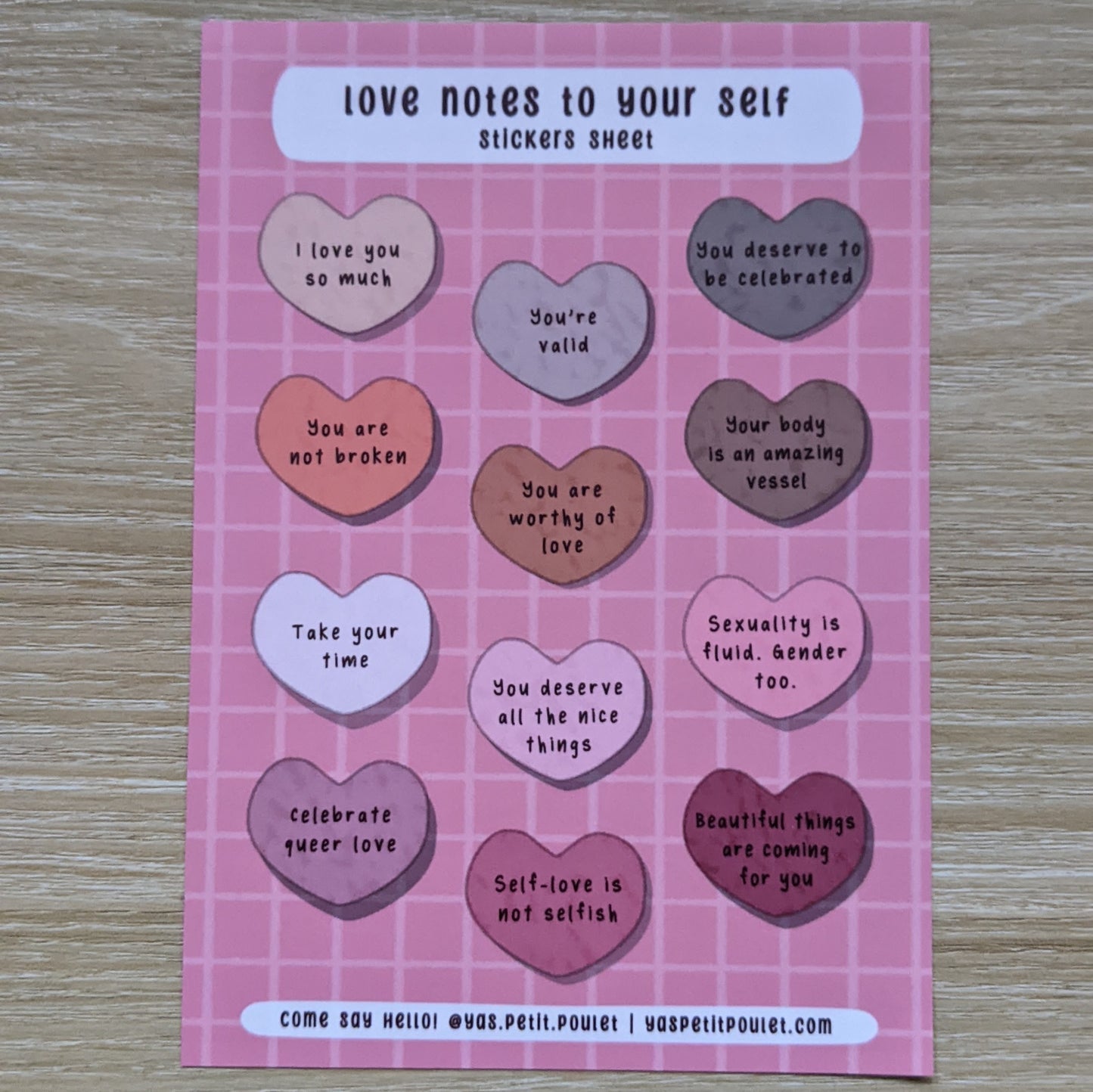 Love Notes to Your Self | Stickers Sheet