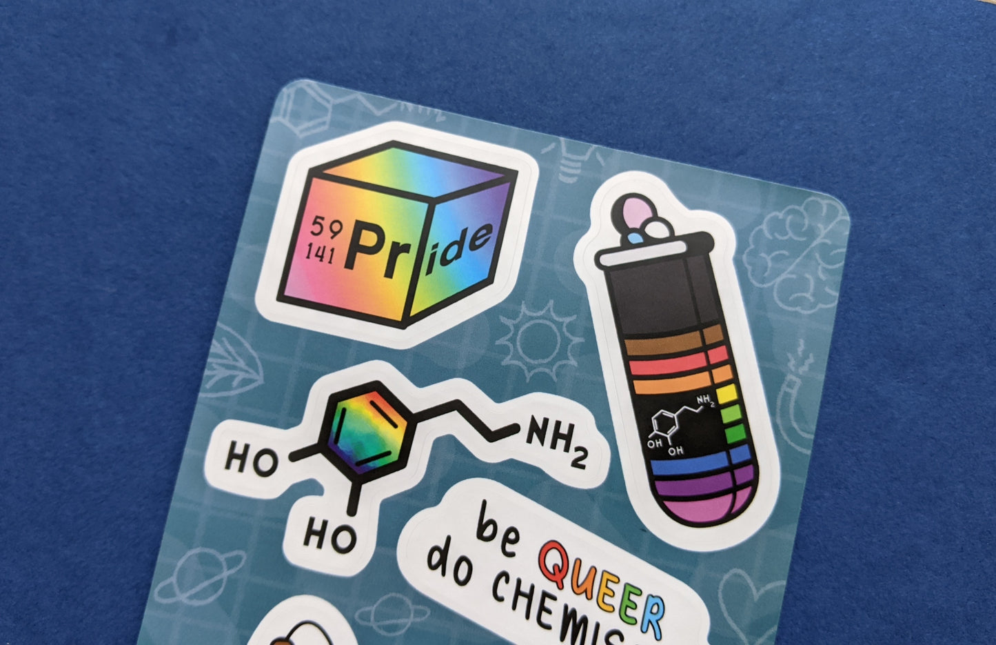 Chimie queer | Feuille d'autocollants