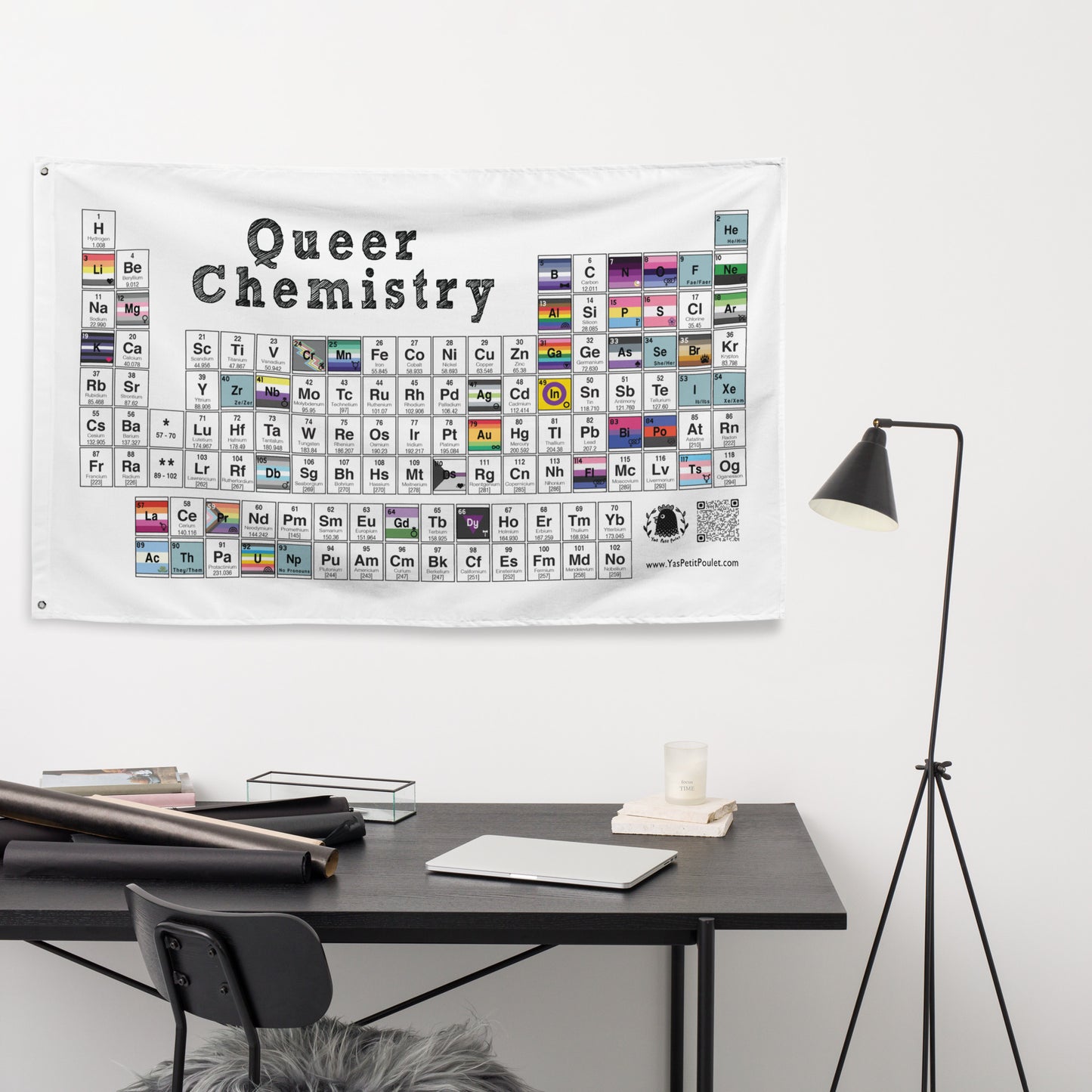 Queer Chemistry Table | Flag / Banner