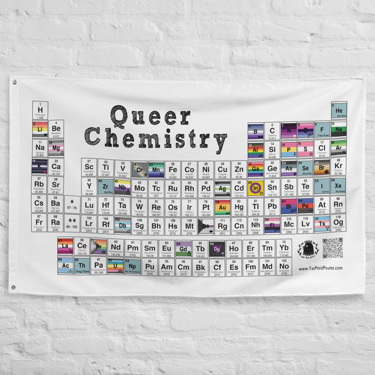 Queer Chemistry Table | Flag / Banner
