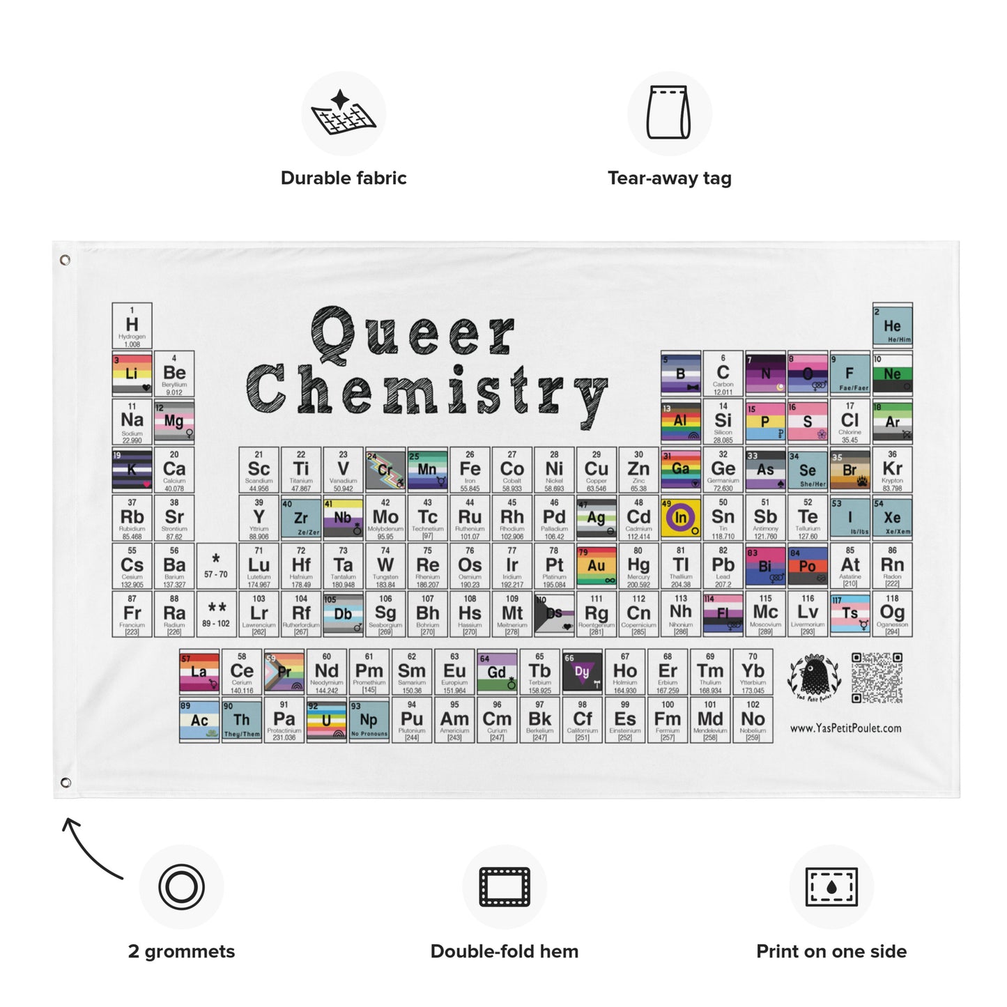 Queer Chemistry Table | Flag / Banner