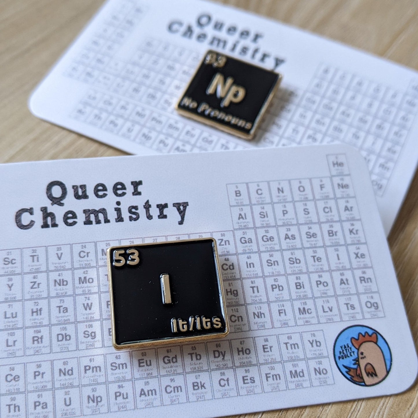 Pronouns Pins - Queer Chemistry | Enamel Badge