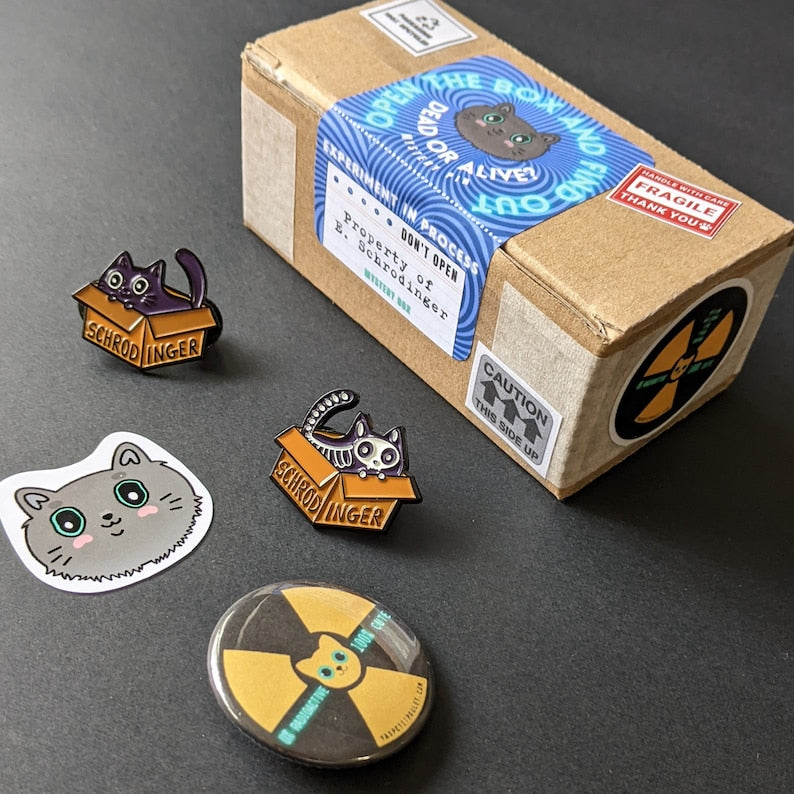Schrödinger's Cat Mystery Pin Box